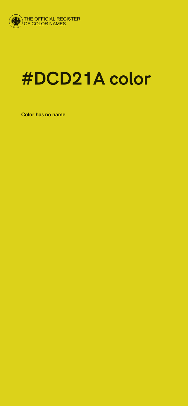 #DCD21A color image