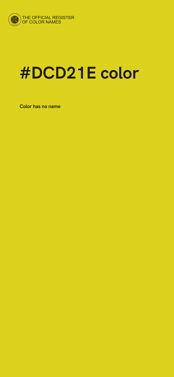#DCD21E color image