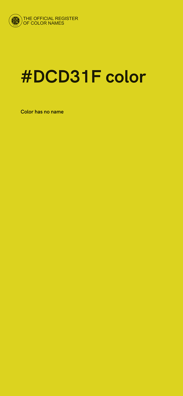#DCD31F color image