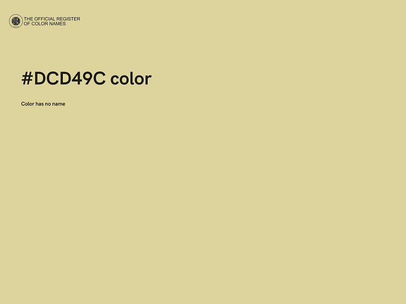 #DCD49C color image