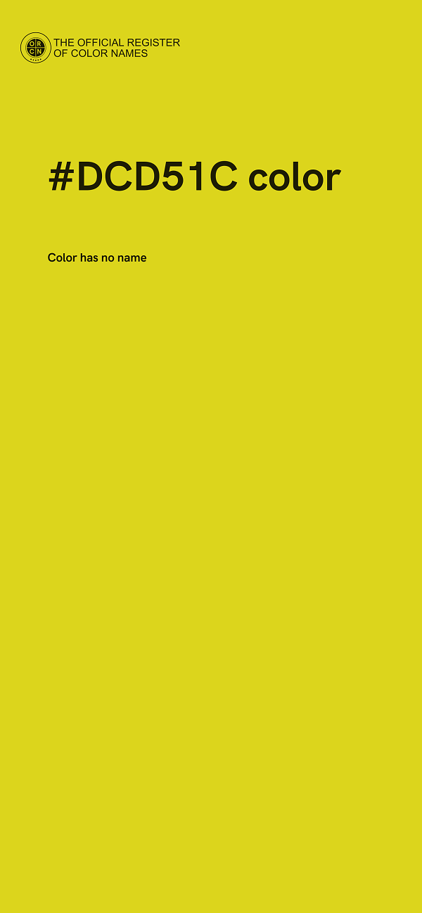 #DCD51C color image