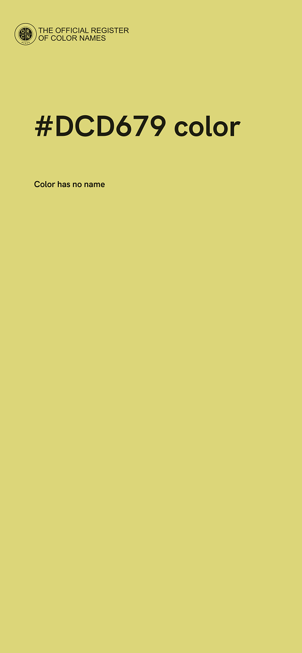 #DCD679 color image