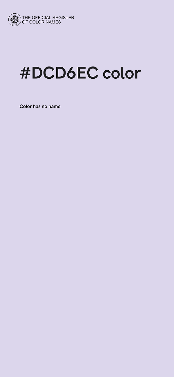 #DCD6EC color image
