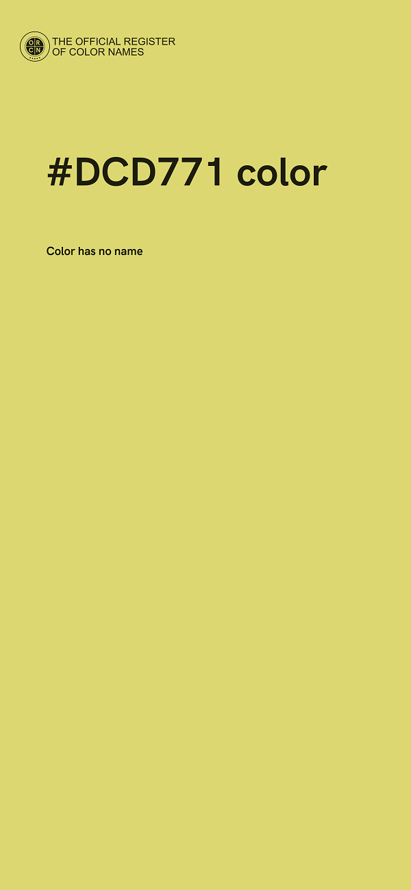 #DCD771 color image