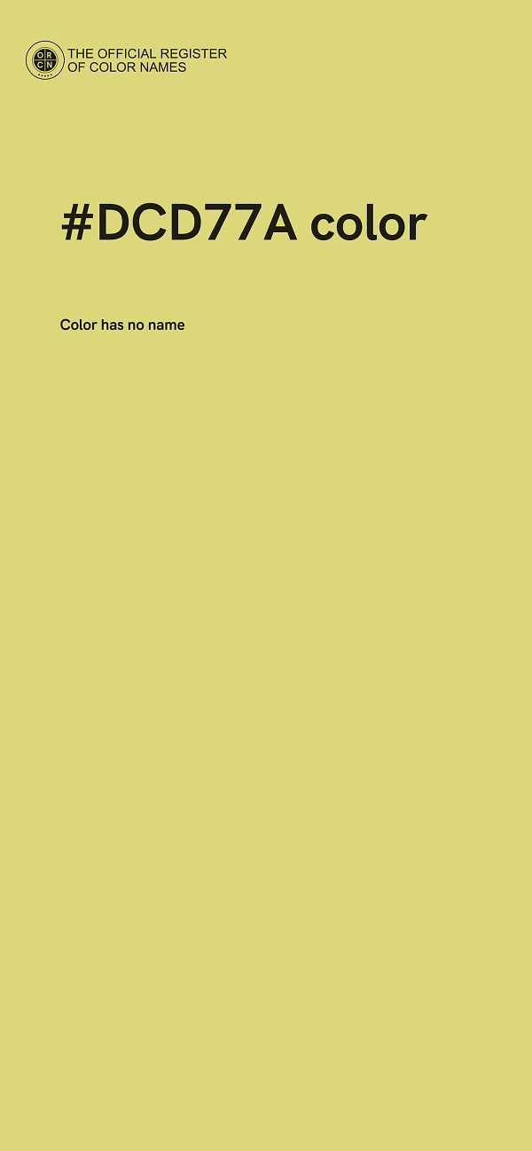 #DCD77A color image