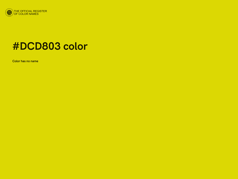 #DCD803 color image