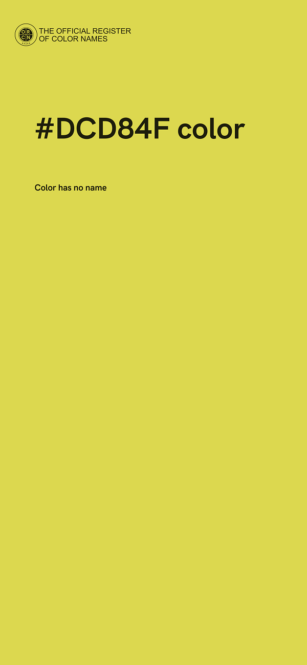 #DCD84F color image