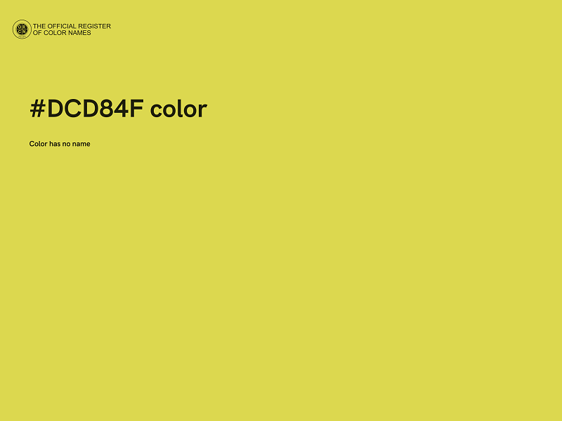 #DCD84F color image