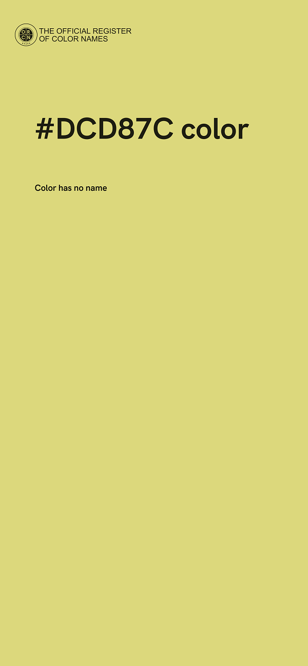 #DCD87C color image