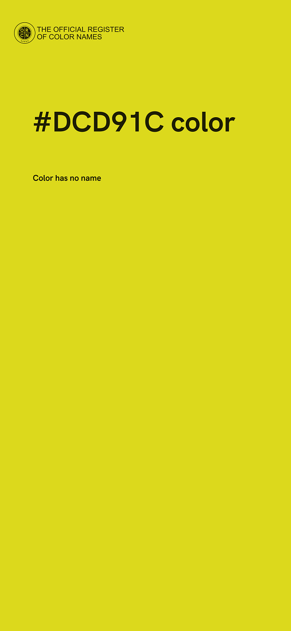 #DCD91C color image