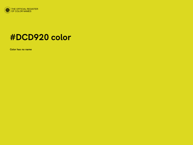 #DCD920 color image