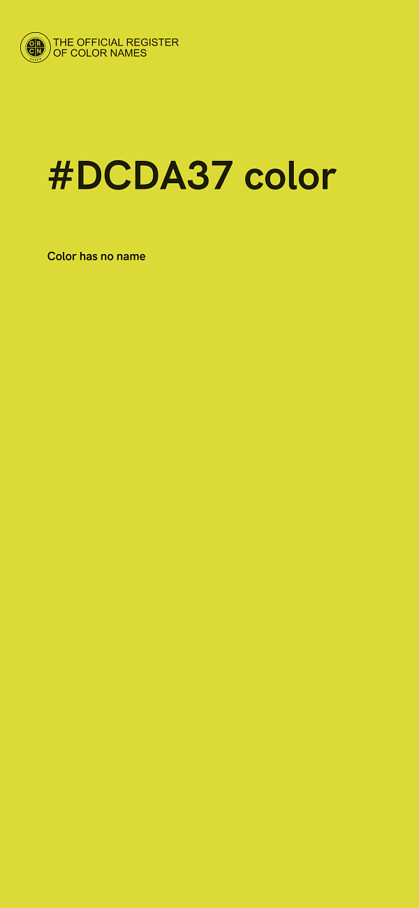 #DCDA37 color image