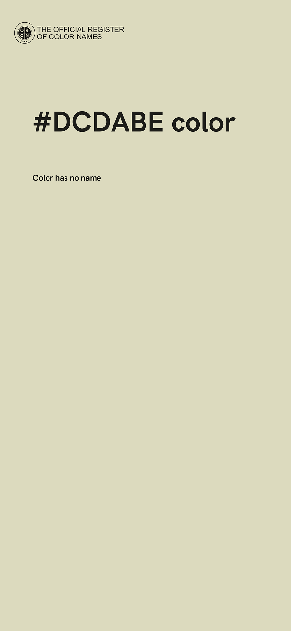 #DCDABE color image