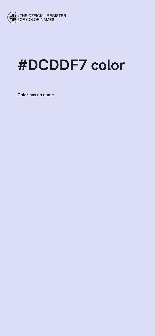 #DCDDF7 color image