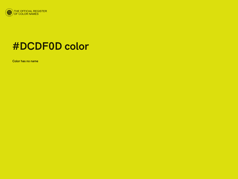 #DCDF0D color image
