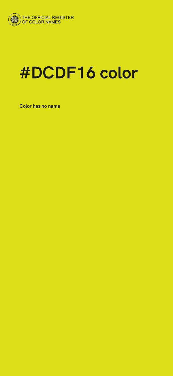 #DCDF16 color image