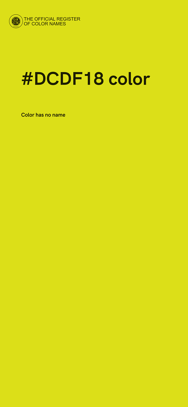 #DCDF18 color image