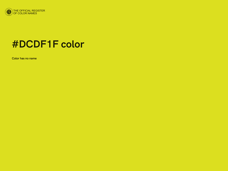 #DCDF1F color image