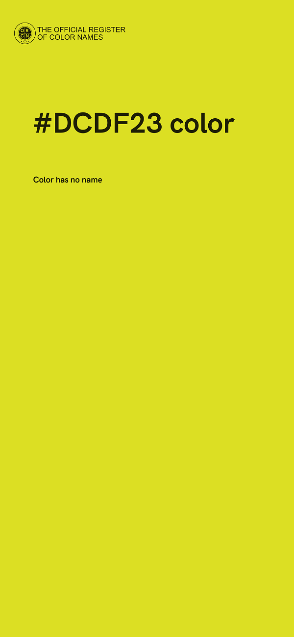 #DCDF23 color image