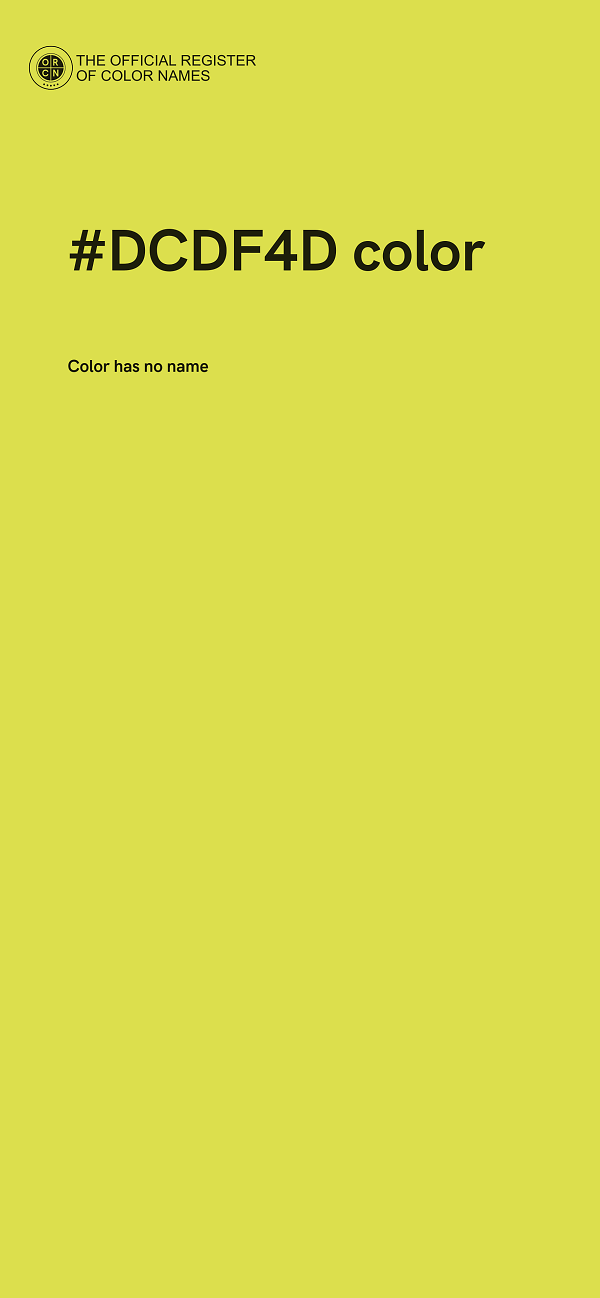 #DCDF4D color image