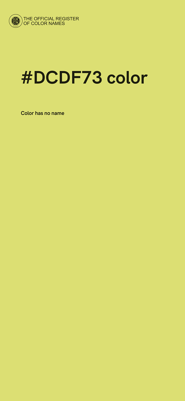 #DCDF73 color image