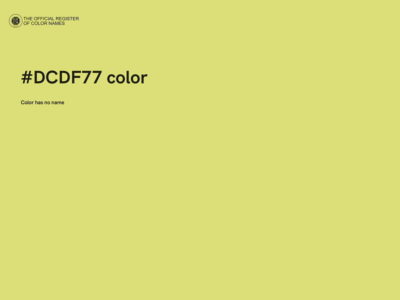 #DCDF77 color image