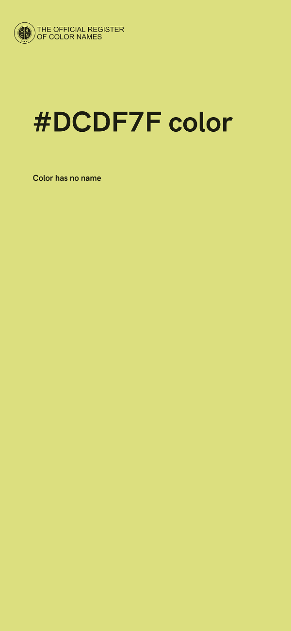 #DCDF7F color image