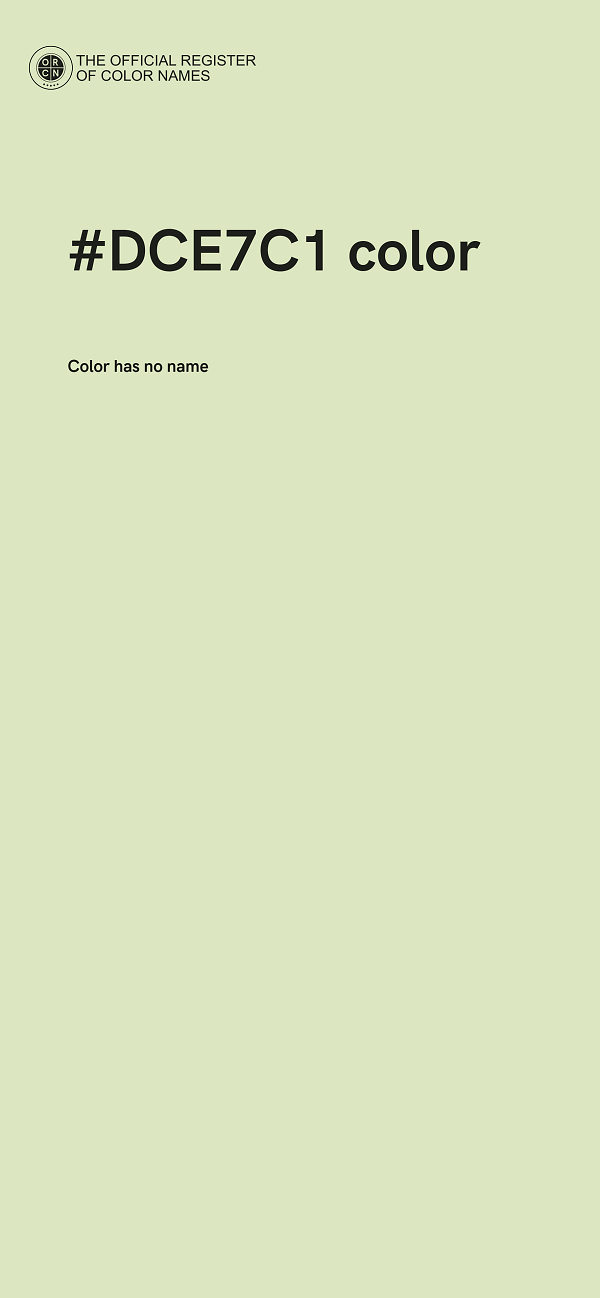 #DCE7C1 color image