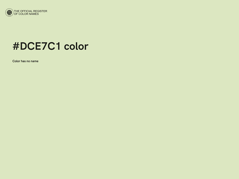 #DCE7C1 color image