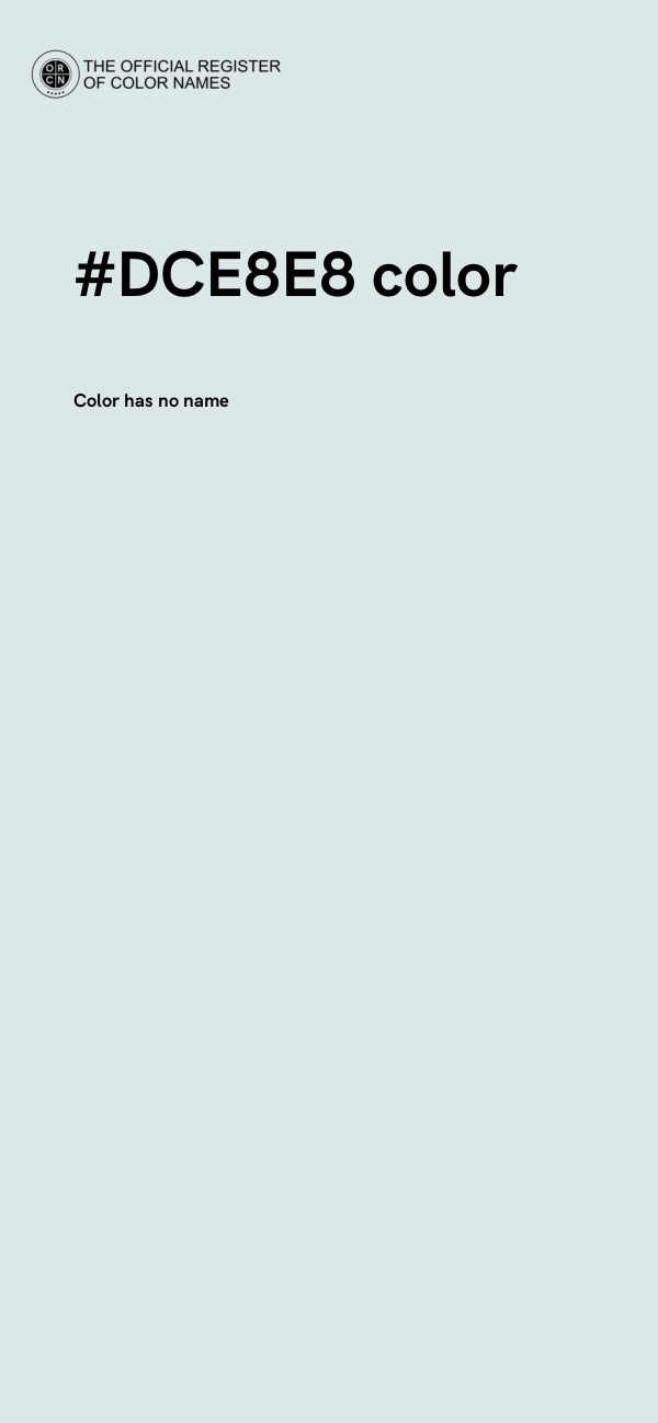 #DCE8E8 color image