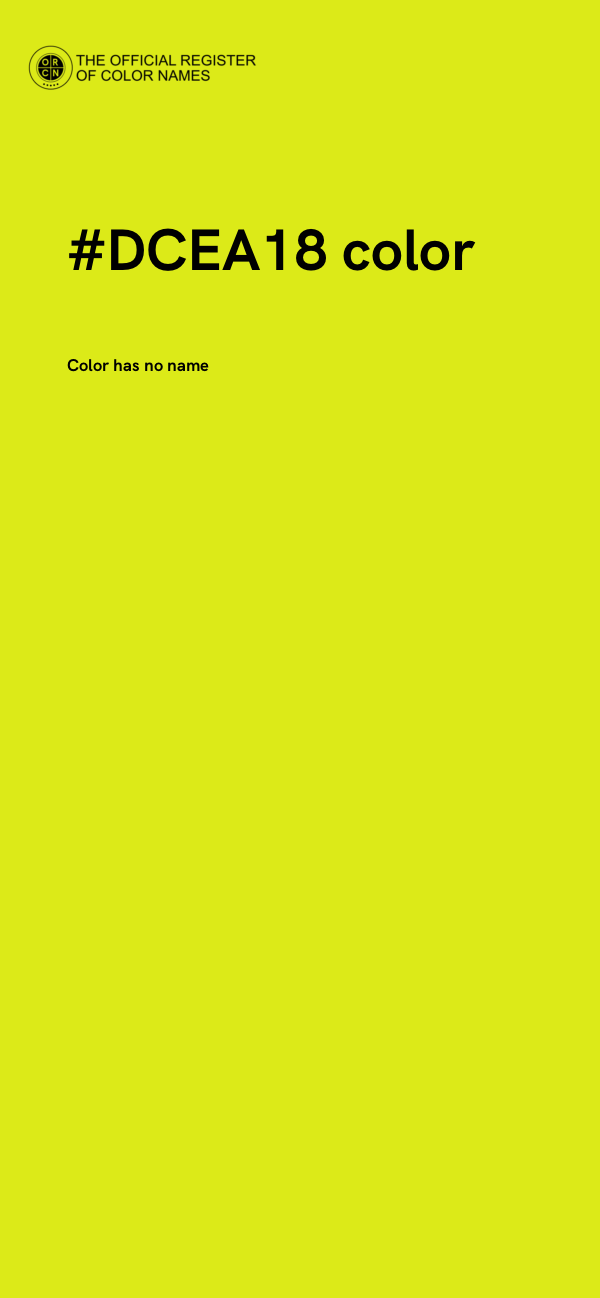 #DCEA18 color image