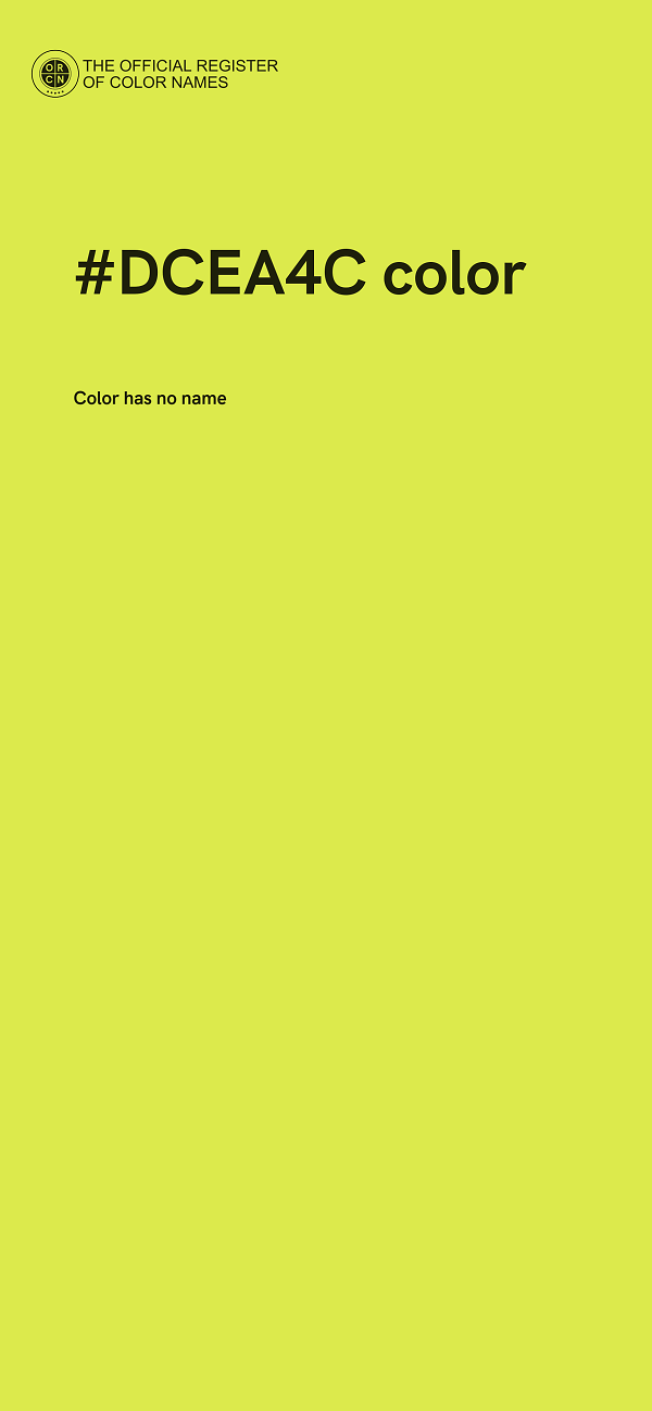 #DCEA4C color image