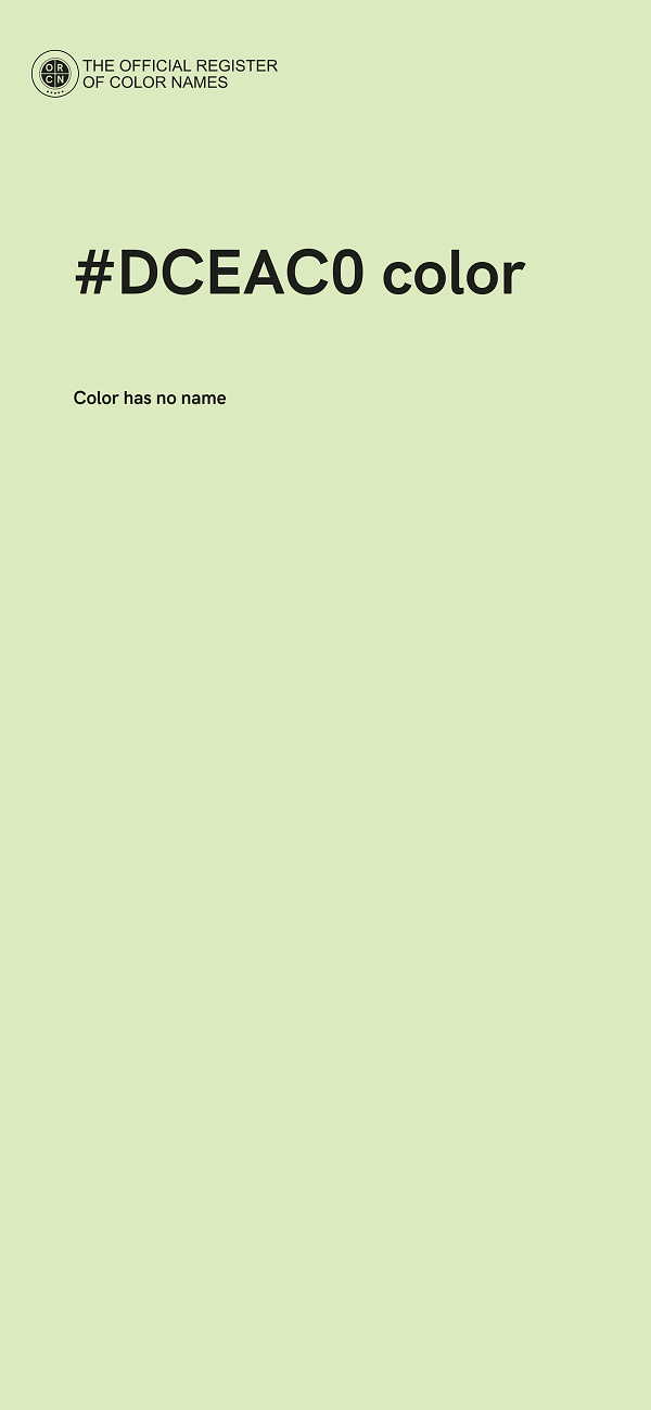 #DCEAC0 color image
