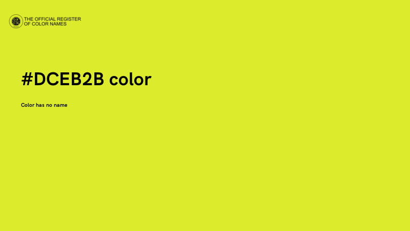 #DCEB2B color image