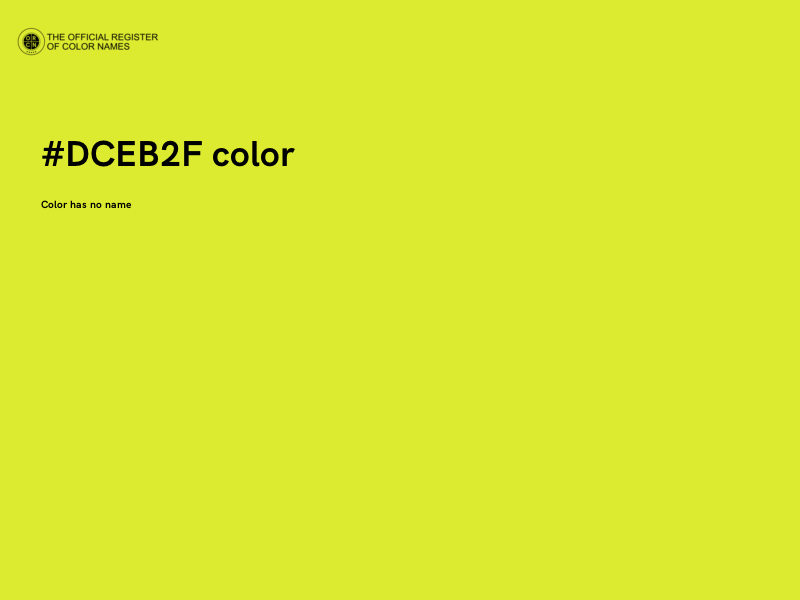 #DCEB2F color image