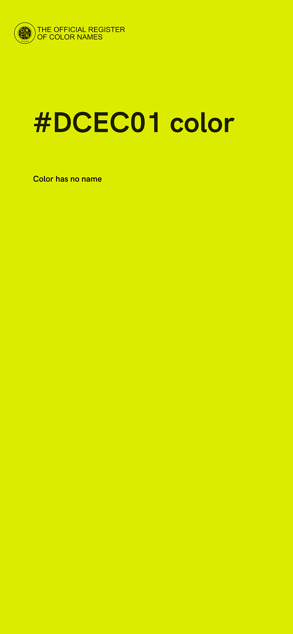 #DCEC01 color image