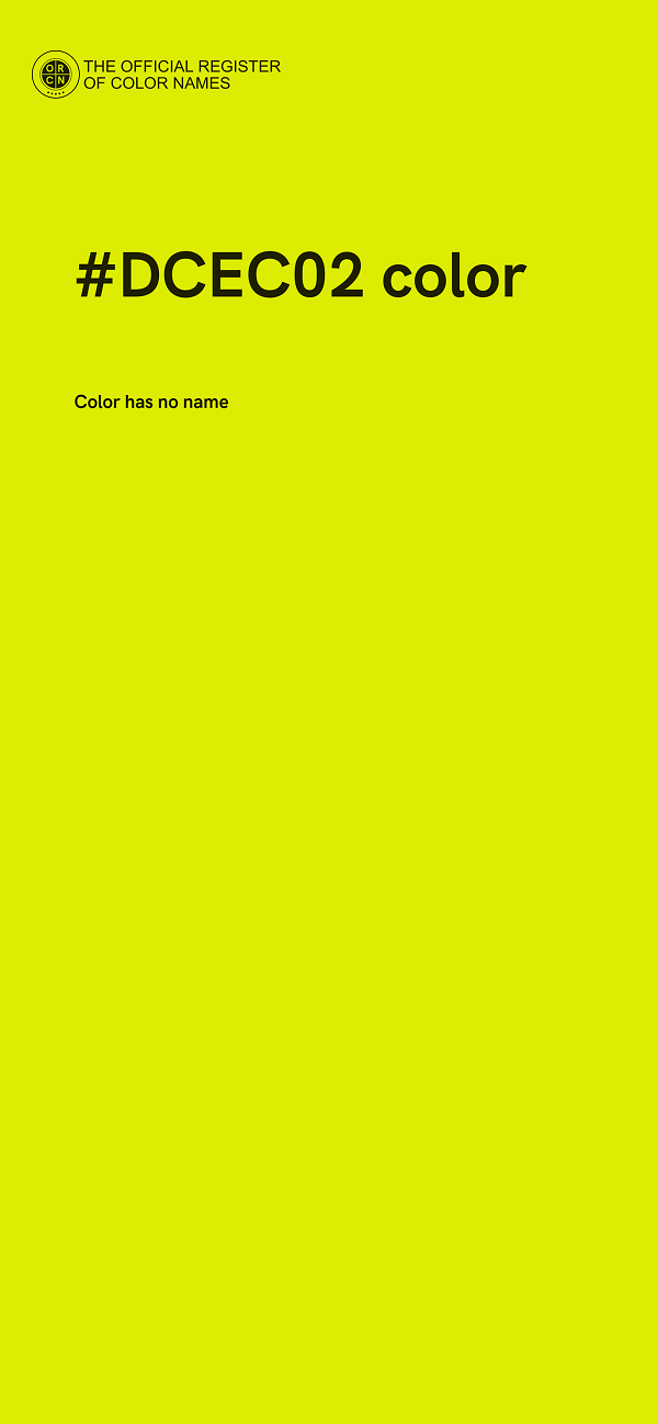 #DCEC02 color image