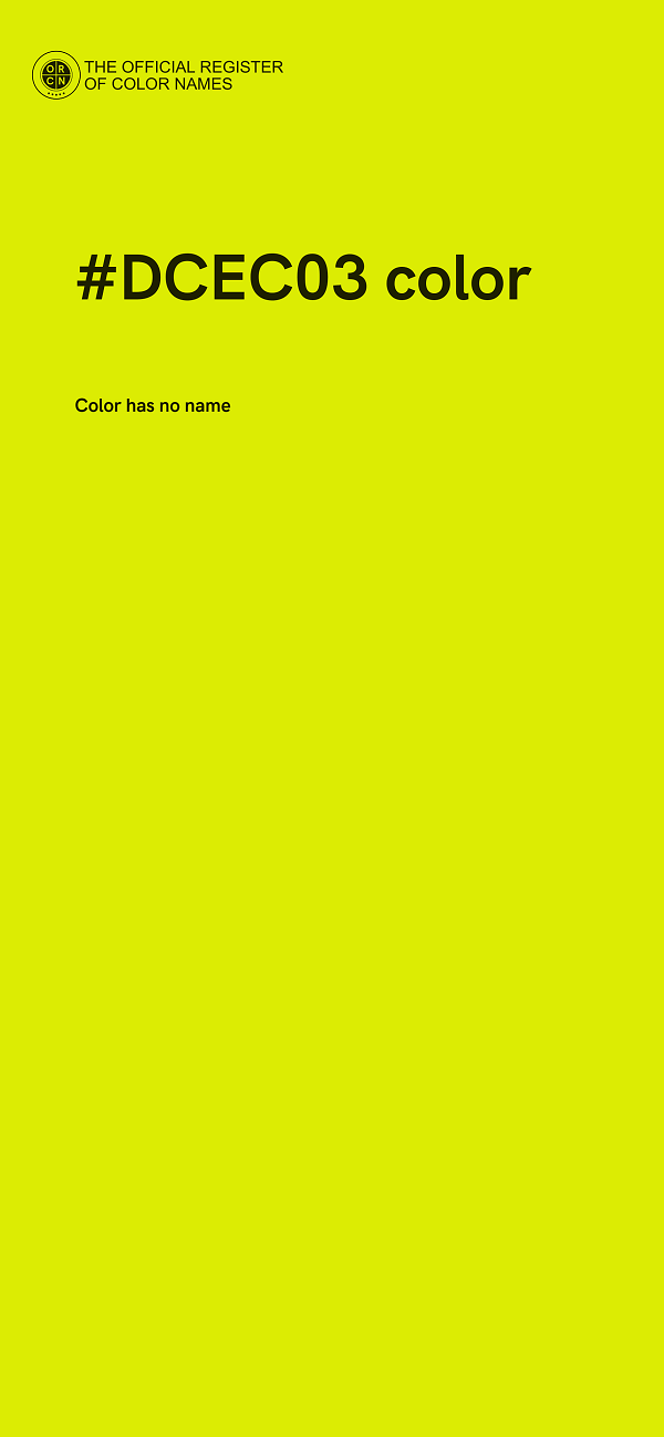 #DCEC03 color image