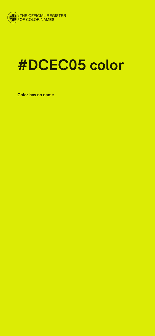 #DCEC05 color image