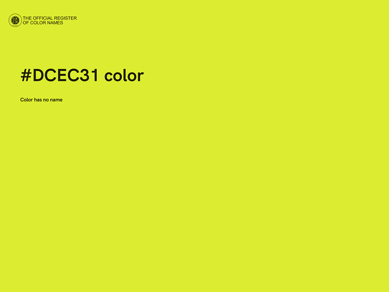 #DCEC31 color image