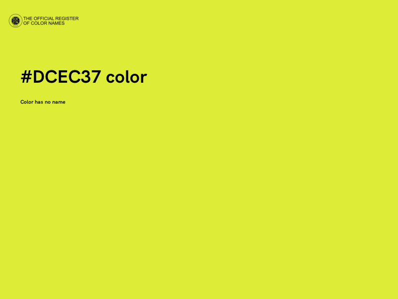 #DCEC37 color image