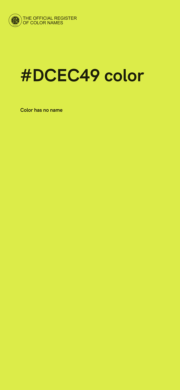 #DCEC49 color image