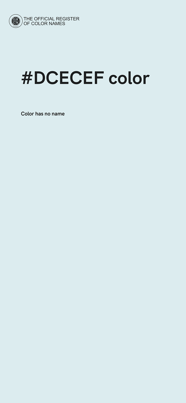 #DCECEF color image