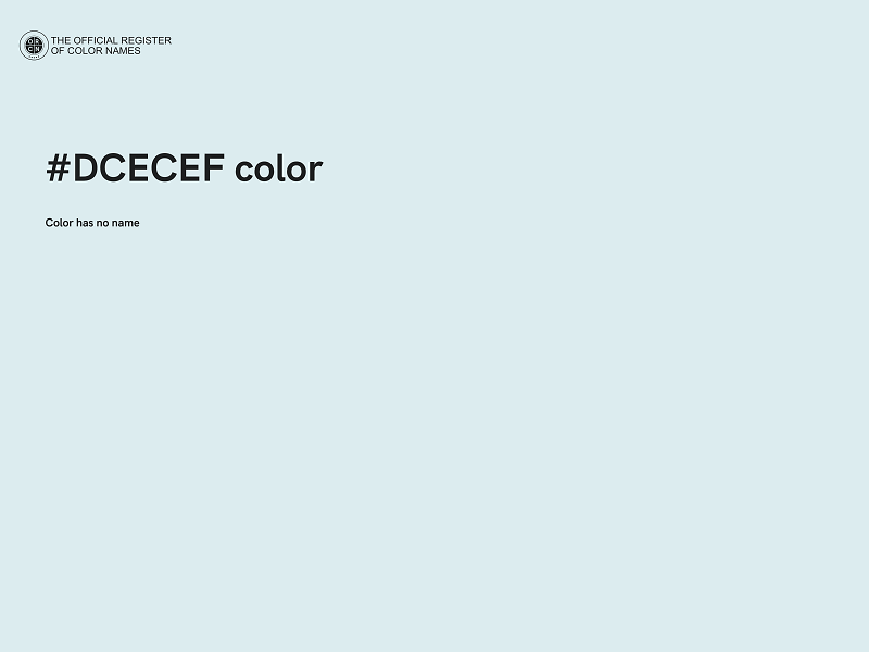 #DCECEF color image