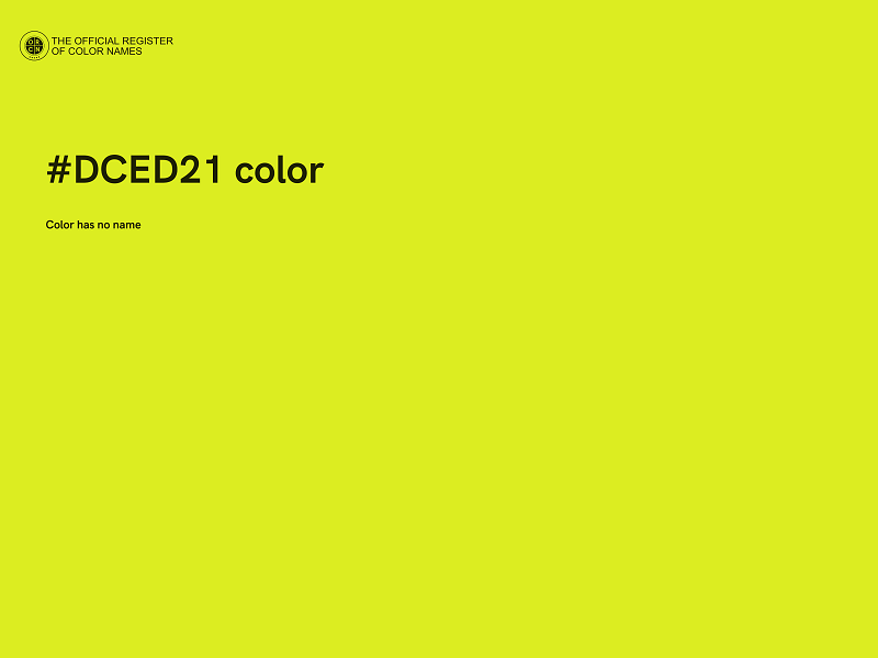 #DCED21 color image