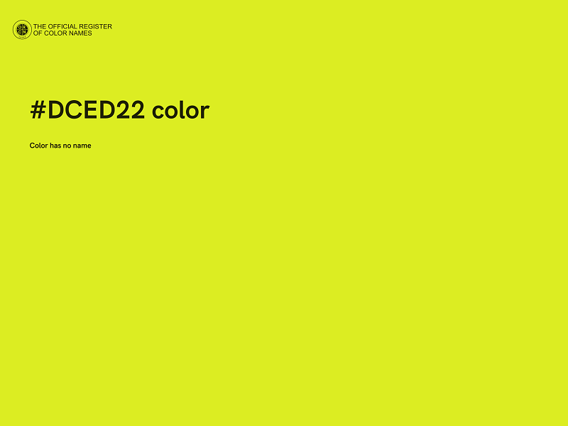 #DCED22 color image