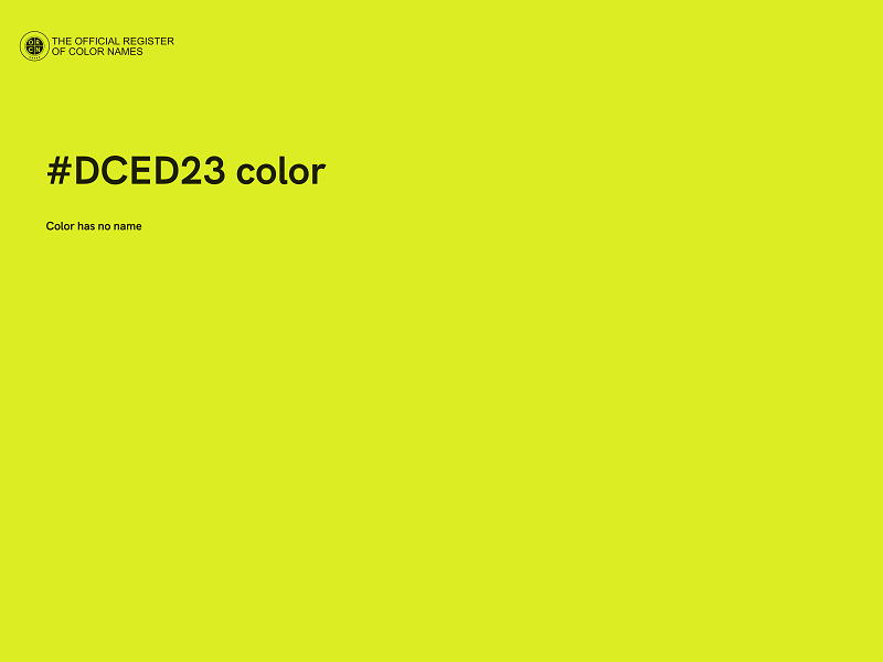 #DCED23 color image