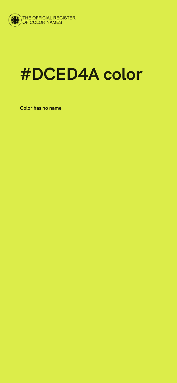 #DCED4A color image