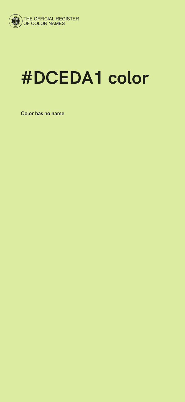 #DCEDA1 color image