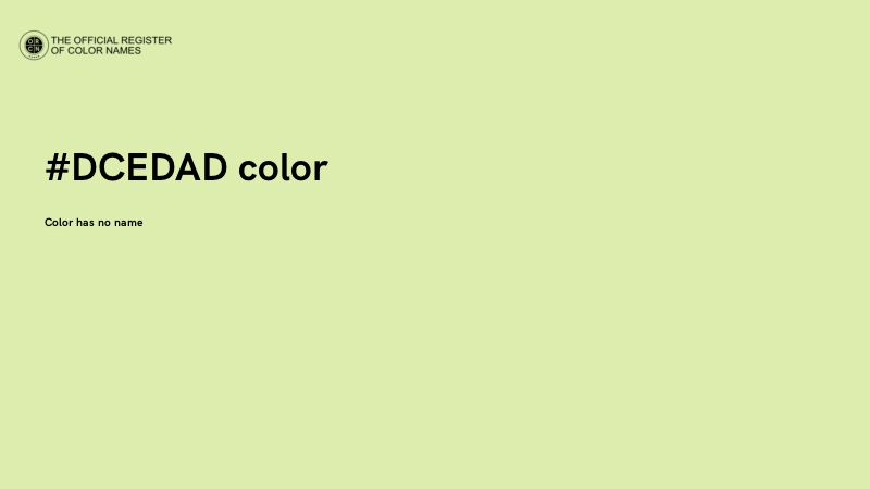 #DCEDAD color image